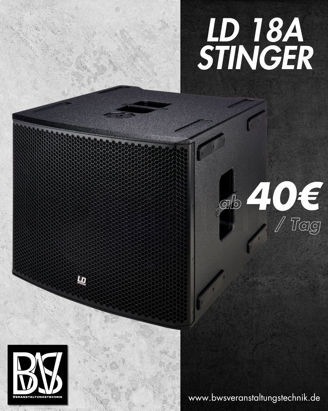 LD STINGER 18A G3 - 18 Zoll Aktiv-Subwoofer für Events